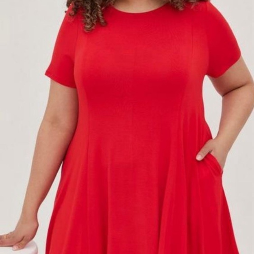 NEW RED SUPER SOFT DRESS